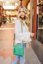 FashionPuzzle Chevron Quilted Medium Crossbody Bag with Tassel Accent - Image 3