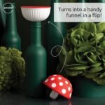 OTOTO Mushroom - Foldable Small Kitchen Funnel with Wide Mouth for Jars. Bottle Liquid Transfer - Silicone, 100% Food Safe, BPA Free, Dishwasher Safe - Image 4