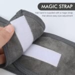 KinHwa Spa Facial Headband Adjustable Towel Headband Make Up Wrap Head Band for Face Washing, Shower, Yoga Sports 3 Pack Gray - Image 6