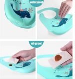 Baby Silicone Feeding Bibs, 3pcs Adjustable Waterproof Bibs for Feeding - Image 6