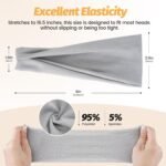 Headbands for Women - 6 Pack Wide Elastic Hair Bands | Stretchy Sweatbands Hair Bands | Soft Sports Thin Head Bands | Non-Slip Accessories Bands for Fashion, Washing Face, Workouts, Yoga, Daily Use - Image 3