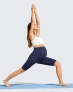 G4Free Barefeel Maternity Biker Shorts with Pockets Over The Belly Legging Pregnancy Yoga Pants Athletic Workout 5" 8.5" - Image 4