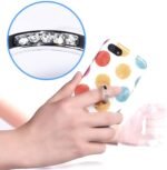 Transparent Phone Ring Holder Grip - EI Sonador Clear Cell Phone Ring Stand Holder Finger Grip Kickstand 360° Rotation, Compatible with Most of Phones, Tablets and Case (2 Rose Gold Diamond) - Image 3