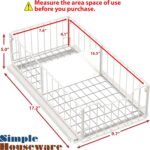 Simple Houseware Pull-Out Cabinet Sliding Basket Organizer, 17.2" D x 9.7" W x 5" H – White, Ideal for Kitchen and Bathroom Cabinet Storage, Under Sink or Pantry Organization - Image 3