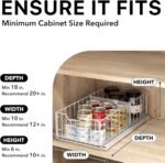 Simple Houseware Pull-Out Cabinet Sliding Basket Organizer, 17.2" D x 9.7" W x 5" H – White, Ideal for Kitchen and Bathroom Cabinet Storage, Under Sink or Pantry Organization - Image 4