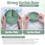 O'doe Baby Weaning Set – 15 Pcs Silicone Baby Feeding Set with Suction Plate, Bowl, Bib, Sippy Cup, Fruit Feeder & Freezer Tray – Baby Plates and Bowls Set for 3M+ | BPA-Free Baby Dishes & Utensils - Image 6