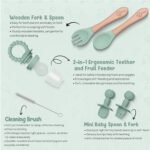 O'doe Baby Weaning Set – 15 Pcs Silicone Baby Feeding Set with Suction Plate, Bowl, Bib, Sippy Cup, Fruit Feeder & Freezer Tray – Baby Plates and Bowls Set for 3M+ | BPA-Free Baby Dishes & Utensils - Image 7