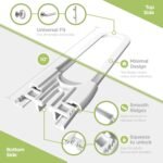 Sliding Cabinet Locks (4-Pack) 8 inch, Multi-Purpose Child Safety Lock by Skyla Homes - No Tools or Drilling Required, Best for Baby Proofing, Strong ABS Free Plastic Knob Cover - Image 3