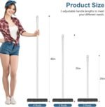 SetSail Floor Scrub Brush with 48-Inch Long Adjustable Handle 2 in 1 Scrape Brush Stiff Bristle Floor Scrubber for Cleaning Shower Bathroom Garage Kitchen Wall Deck Tub Tile - Image 3
