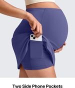 G4Free BareFeel Maternity Tennis Skirt with 2 Pockets Inner Shorts Over The Belly Stretchy Pregnancy Workout Skorts Golf - Image 4