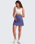 G4Free BareFeel Maternity Tennis Skirt with 2 Pockets Inner Shorts Over The Belly Stretchy Pregnancy Workout Skorts Golf - Image 6