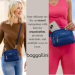 Baggallini Triple Zip Small Crossbody Bag for Women - 8x6 Lightweight Convertible Fanny Pack Belt Bag - Image 3