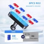 LEPHYON Magnetic Phone Holder for Gym, Ultra Strong Magnet Phone Mount for Exercise Equipment, Compatible with iPhone Samsung All Cell Phones, Adjustable 360° Rotation, No-Slip Workout Accessory - Image 4