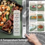 Food Warming Mat - Day Gifts & Kitchen Gadget, Electric Warming Tray with 6 Heat Settings,6 Timers,Graphene Rapid Heating, Portable & Rollable,Easy Clean-Food Warmers for Parties, Buffets & Daily Use - Image 3