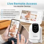 Smart WiFi Baby Monitor with 5” OLED Screen & Camera, 1080P HD, 360° Pan/Tilt, 4X Zoom, Two-Way Audio, Cry & Motion Alerts, Night Vision, Temperature Sensor, Long-Battery, App & Screen View - Image 6