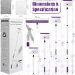 Baseboard Cleaner Tool with Handle, 60" Extendable Long Handle Baseboard Cleaner with 5 Reusable Pads for Baseboards Cleaning, Ceiling, Wall, Floor, Bathroom Kitchen - Image 3