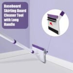 Baseboard Cleaner Tool with Handle, 60" Extendable Long Handle Baseboard Cleaner with 5 Reusable Pads for Baseboards Cleaning, Ceiling, Wall, Floor, Bathroom Kitchen - Image 4
