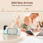 DEASON No WiFi Baby Monitor with Camera and Audio, Early Education and White Noise 64G TF Card 5" Screen 1080P Video 2-Way Talk, Sound & Temp Alarm, Night Vision and 1200ft Range - Image 3