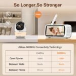 DEASON No WiFi Baby Monitor with Camera and Audio, Early Education and White Noise 64G TF Card 5" Screen 1080P Video 2-Way Talk, Sound & Temp Alarm, Night Vision and 1200ft Range - Image 6
