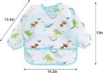 PandaEar 5 Pack Long Sleeve Bibs| Waterproof Full Bib with Sleeves for Babies Infant Toddler 6-24 Months| Mess Proof Baby Smock for Eating| Baby Apron for Feeding - Image 3