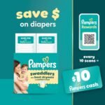 Pampers Swaddlers Disposable Baby Diapers Size 1, 198 Count with Sensitive Water Based Baby Wipes 4X Pop-Top Packs (336 Count) - Image 8