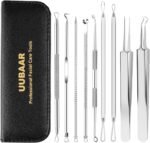 Blackhead Remover Tools, 9PCS Pimple Popper Tool Kit - Stainless Steel Pimple/Comedone Extractor & Tweezers for Acne/Zit Removal, Nose & Face Extraction Tools for Estheticians with Leather Case - Image 6