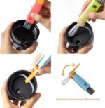 Chemimoso 3 in 1 Cup Lid Gap Cleaning Brush Set, Multifunctional Water Baby Bottle Cleaning Tools, Home Kitchen Crevice Cleaning Tools, 3Pcs - Image 3