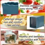 Tulobi 2-Piece Fruit Slicer Set, Stainless Steel, Mini Cup Slicer, Quick Salad Maker, Creative Kitchen Gadget (Navy Blue + Cyan) - Image 6