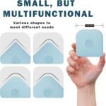 Pan Scraper, 5 Pcs Pot Scraper Plastic, Pot Scraper Non Scratch for Cast Iron, Pot and Pan Cleaning, Sturdy Scraper Kitchen Tool-Aqua - Image 4