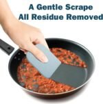Pan Scraper, 5 Pcs Pot Scraper Plastic, Pot Scraper Non Scratch for Cast Iron, Pot and Pan Cleaning, Sturdy Scraper Kitchen Tool-Aqua - Image 5