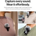 Mini Mic Pro (Latest Model) - Wireless Mini Microphone for iPhone, iPad, Android - 2 Pack Lavalier Microphone for Video Recording - iPhone Mic Crystal Clear Recording with USB-C for Content Creators - Image 3