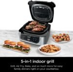 Ninja | Indoor Grill | Foodi | 5-in-1 (Grill, Air Fry, Roast, Bake, and Dehydrate | Fits up to 3lb Roast | Smoke Control System and Dishwasher Safe Parts| Black/Grey | AG301 - Image 3