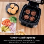 Ninja | Indoor Grill | Foodi | 5-in-1 (Grill, Air Fry, Roast, Bake, and Dehydrate | Fits up to 3lb Roast | Smoke Control System and Dishwasher Safe Parts| Black/Grey | AG301 - Image 4
