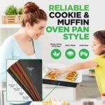 NutriChef 10-Piece Non-Stick Baking Set – Heavy-Duty Carbon Steel Bakeware Set w/ Cookie Sheets, Muffin Pan, Roasting Pan, Cake Pan, Baking Tray, Pizza Pan – Effortless Food Release & Easy Cleanup - Image 5