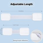 6-Pack Adhesive Baby proofing Strap Locks, Child Proof Cabinet Latches for Drawers, Microwave, Oven, Trash Can, Refrigerator, Toilet Lid, Adjustable No Drilling Need - Image 3