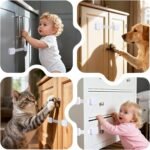 6-Pack Adhesive Baby proofing Strap Locks, Child Proof Cabinet Latches for Drawers, Microwave, Oven, Trash Can, Refrigerator, Toilet Lid, Adjustable No Drilling Need - Image 5