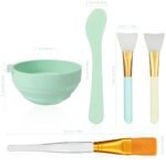 Face Mask Mixing Bowl Set, 5 in 1 DIY Facemask Mixing Tool Kit with Facial Mask Bowl Stick Spatula Silicone Face Mask Brush & Premium Soft Face Brushes - Image 3