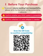 meross Smart Thermostat for Home, WiFi Thermostat Works with Matter, Alexa, Apple Home, Google Assistant, App & Voice Control, 7x24h Scheduling, Energy Saving, C-Wire Required - Image 3