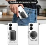 2 Pcs Cell Phone Holder Finger Kickstand, Foldable Metal Ultra-Thin Cellphone Back Grip Stand Universal Adjustable Holders for Magnetic Car Mount Compatible with Phone Tablets - Image 5