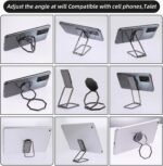 2 Pcs Cell Phone Holder Finger Kickstand, Foldable Metal Ultra-Thin Cellphone Back Grip Stand Universal Adjustable Holders for Magnetic Car Mount Compatible with Phone Tablets - Image 7