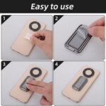 2 Pcs Cell Phone Holder Finger Kickstand, Foldable Metal Ultra-Thin Cellphone Back Grip Stand Universal Adjustable Holders for Magnetic Car Mount Compatible with Phone Tablets - Image 8