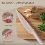 Astercook Knife Set, 13 Pieces Kitchen Knives Set with Healthy Anti-Rust Coating, Dishwasher Safe, Stainless Steel Chef Knife Sets with 6 Blade Guards, Perfect Valentine's Day Gifts for Kitchen - Image 8