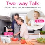 Smart Video Baby Monitor with Camera and Audio,Dual Mode,WiFi On/Off Switch,2.8inch Display,App,1080p Camera,1500ft Long Range,Night Vision,2-Way Talk,AI Baby Growth Album Function - Image 5