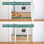 Babelio Baby Gate for Stairs, Kitchen & Doorways, 26-43" W 28" H No Bottom Bar| Easy Installation| One-Handed Operation| Auto-Close| Hardware Mount (Drill Needed) Safety Dog/Pet Gate Indoor (White) - Image 4