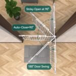 Babelio Baby Gate for Stairs, Kitchen & Doorways, 26-43" W 28" H No Bottom Bar| Easy Installation| One-Handed Operation| Auto-Close| Hardware Mount (Drill Needed) Safety Dog/Pet Gate Indoor (White) - Image 5