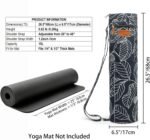 Canvas Yoga Mat Bag with Adjustable Strap & Pockets, Full-Zip Travel Gym Tote for Women & Men, Fits 1/4" & 1/3" Thick Mats, Lightweight Carrier for Yoga, Studio, Workout, Outdoor Use - Image 4