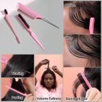 Hair Wax Stick & Slick Back Hair Brush for Tame Flyaways, Frizz, Sleek Ponytails, Buns | Pomade/Balm/Gel Stick for Woman, Styling Accessories for Girls - Image 7