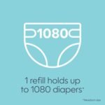 The Diaper Genie Jumbo+ Square Refill, with continuous film, can hold up to 1080 newborn-sized diapers per refill. - Image 4