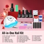 JODSONE Gel Nail Polish Kit with U V Light 32 Colors Gel Polish Nail + 4 Functional Adhesive Bottles Kit Soak Off Manicure Tools Gifts for Women - Image 4