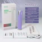 PELCAS Electric Dermaplaning Tool for Women Face with LED Light 3 Speeds Mini Dermaplaning Razor with 6 Blades, 2 in 1 Facial Peach Fuzz Hair & Exfoliation Removal System At Home BV18-712 Light Purple - Image 4